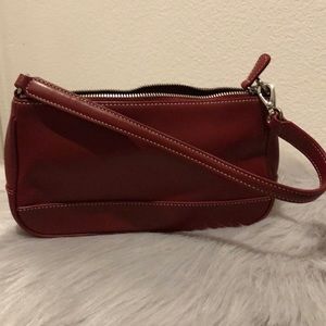 Authentic Coach Red Leather Mini Shoulder Bag